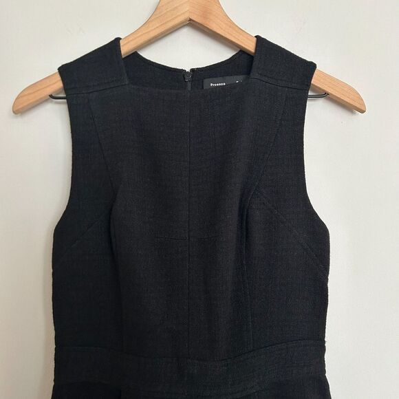 Black Proenza Schouler Pleated Wool Dress - Picture 5 of 11